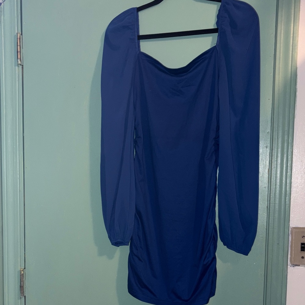 SHEIN Royal Blue Long Sleeve Dress